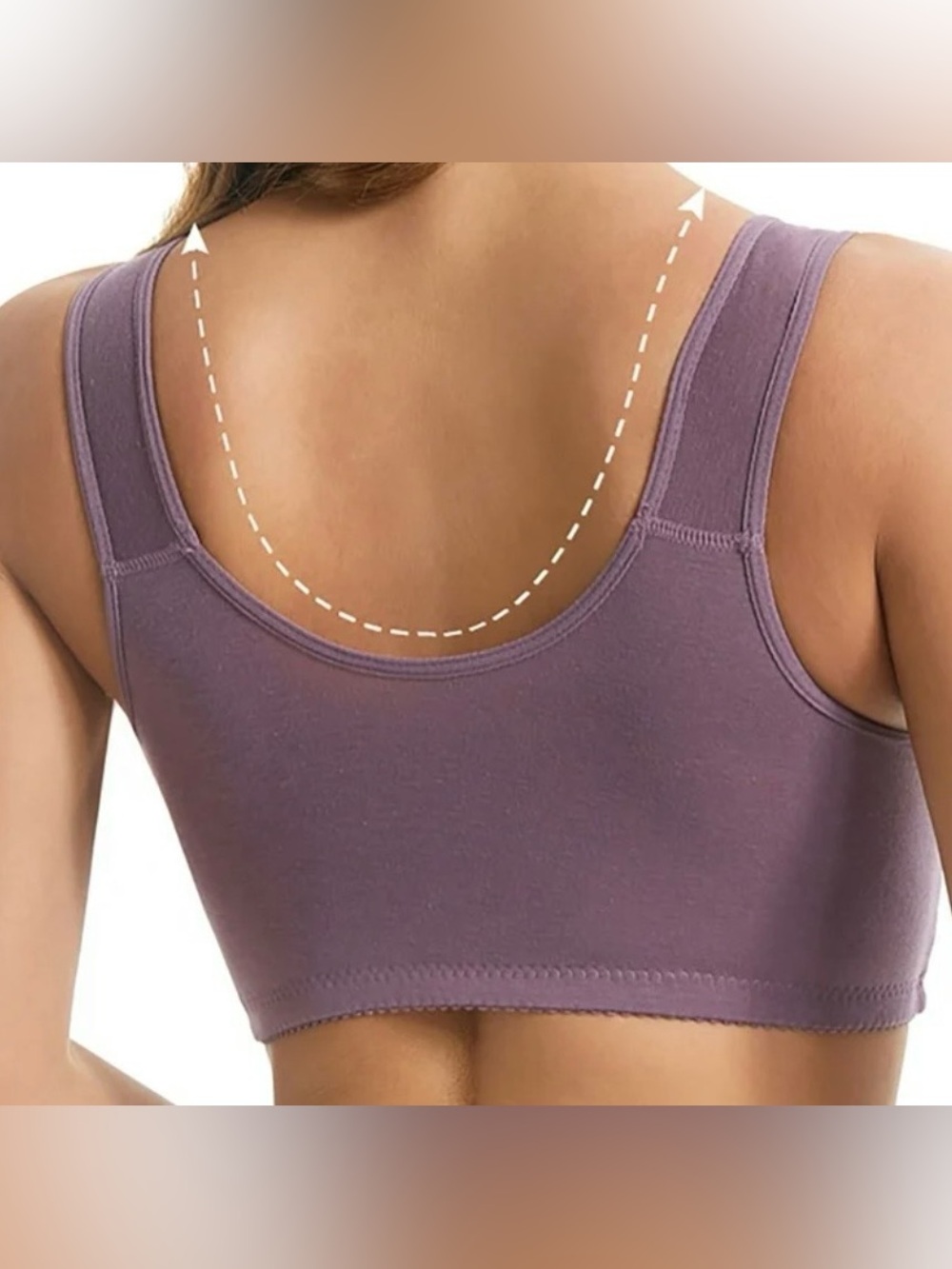 Front-Button Soft Cup Bra - Picture 4 of 4